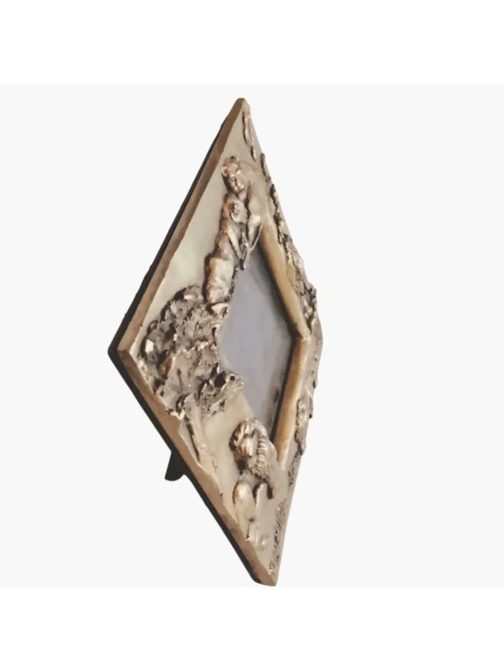 Pier1 Photo Frame Golden Safari Lions Embossed